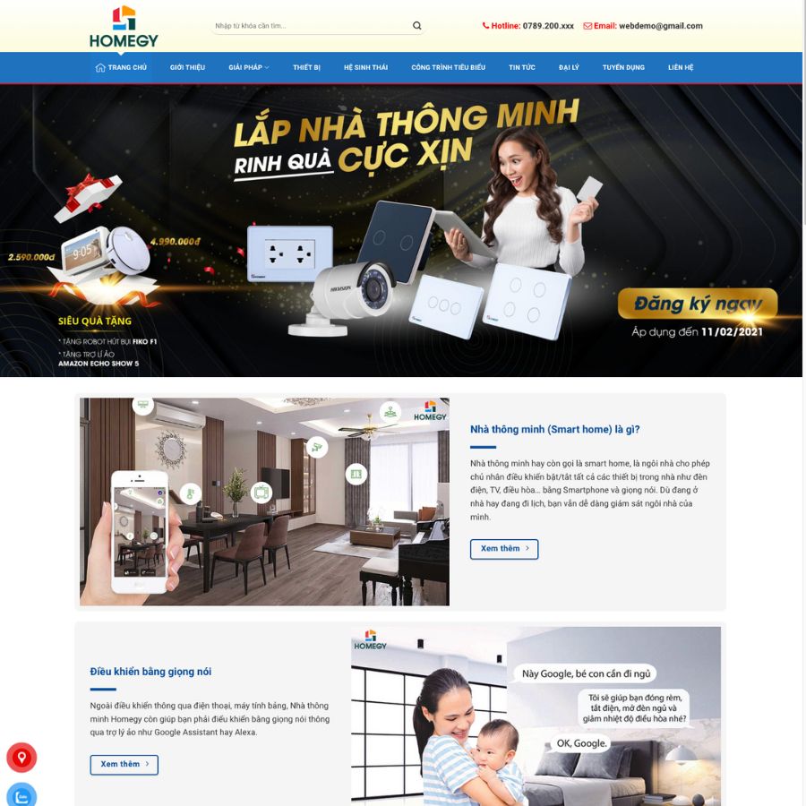 Themes Wordpress mẫu website công ty công nghệ, công ty bán đồ thiết bị thông minh 3