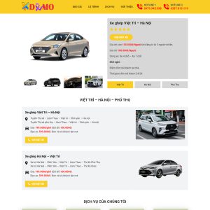 Themes Wordpress đẹp mẫu website xe ghép hà nội việt trì, dịch vụ xe ghép